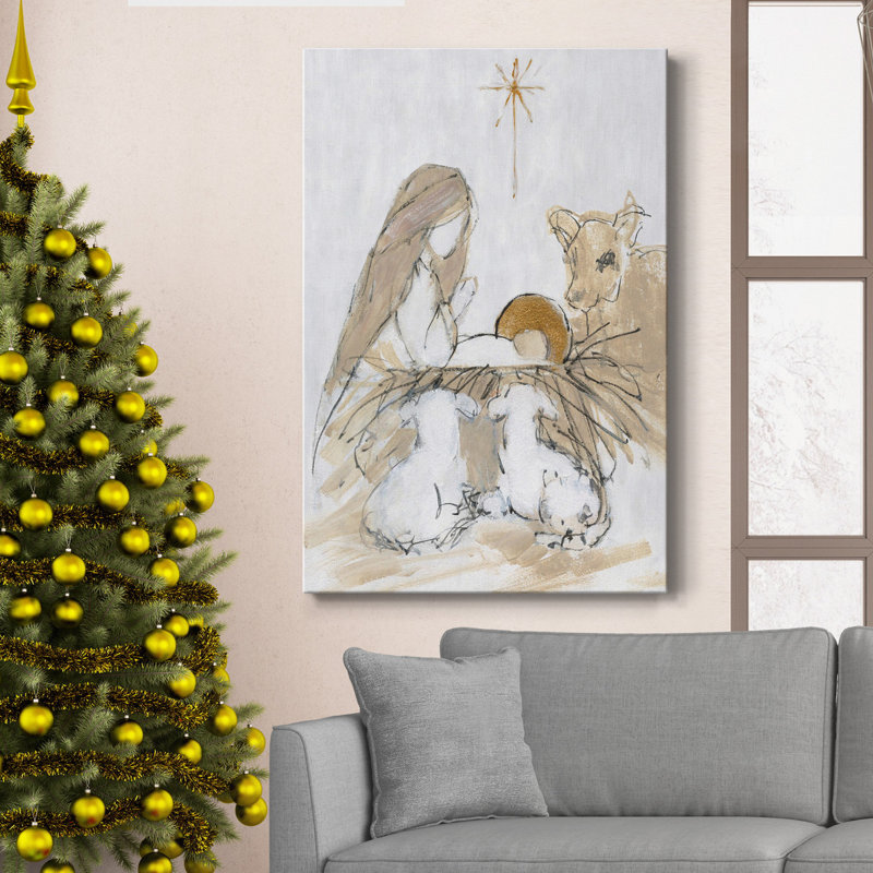 «Jorah Holy Night Manger», reproduction sur toile tendue, H 12 po x l 8 po x P 1,5 po