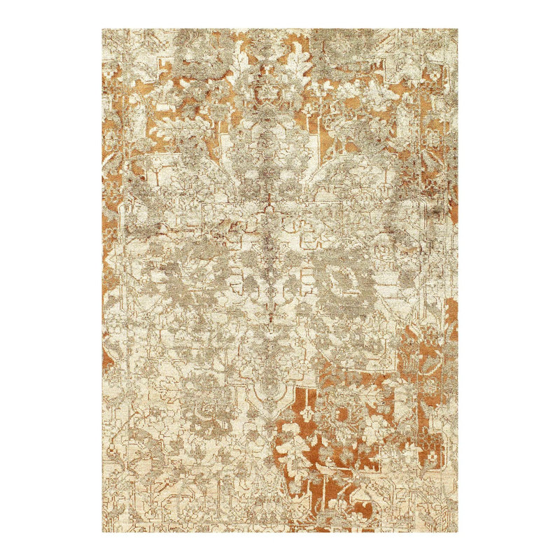 Floral Area Rug in Gray