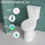 Toilette haute deux pièces compacte 19 po de hauteur ADA pour personnes âgées 19 po, chasse simple 1,28 GPF Tornado, carte 1000 g, blanc-114137558