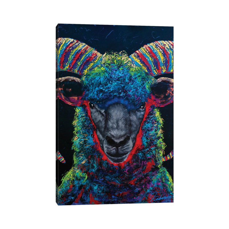 Black Sheep by Tadaomi Kawasaki - Wrapped Canvas Painting, 101.6 cm H x 66.04 cm W x 1.91 cm D