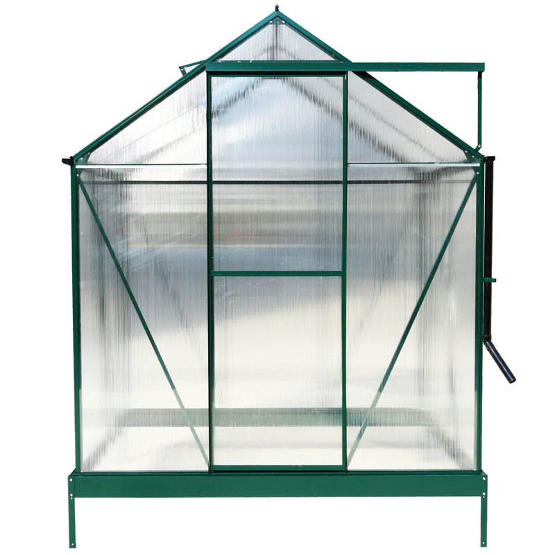 Serre en polycarbonate, H 96,8 po x l 75,2 po x P 51,2 po, Vert