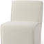 Chaise d'appoint de salle à manger crème à roulettes entièrement rembourrée Boucle