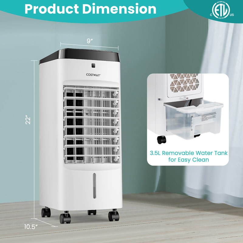 Costway 0 Portable Evaporative Cooler with Remote Included