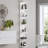 7 Tier Wall Shelf Unit,white Lack Wall Shelf,display Floating Shelf With Led Remote Control Light