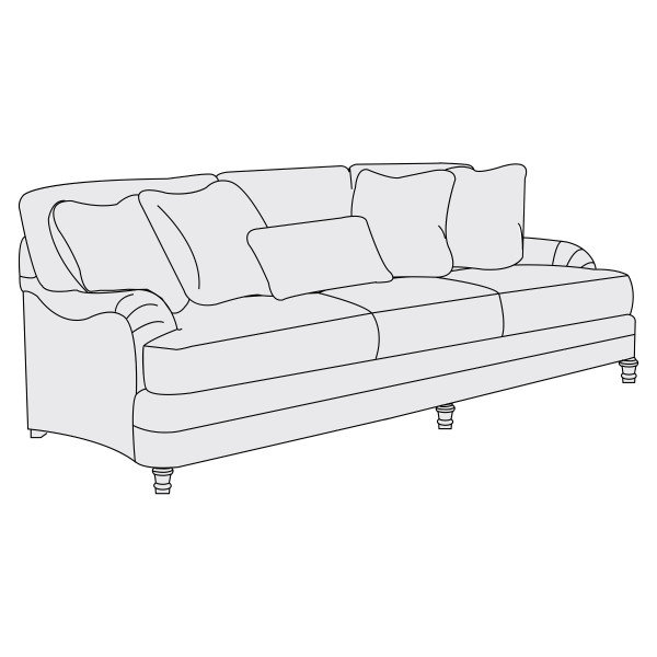 Tarleton Upholstered 96.5'' Sofa, Blanca, Cream Boucle 1146-002