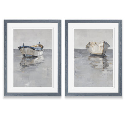 " Boat On The Horizon I " 2 - Pieces