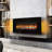 5.05 Inch Wide Electric Fireplace - 1400W Heating, 4 Backlight Colors, Adjustable Brightness, Table Top/Wall Mounted 20.61 High Curved 5000 /H Heat, Multi Color Flame, Remote Control, /Ul , Wall