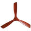 Élégant ventilateur de plafond 60 pouces avec télécommande, 3 pales en bois massif d'acajou, convenant à une utilisation intérieure et extérieure
