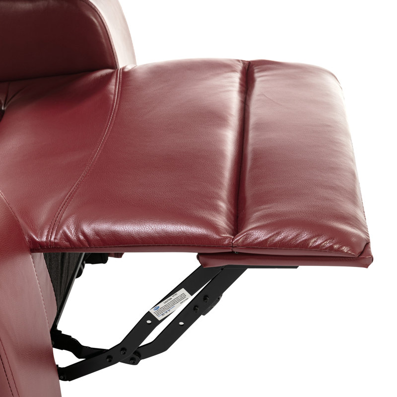 Fauteuil inclinable électrique pivotant de 36,2 po Savas, Similicuir rouge