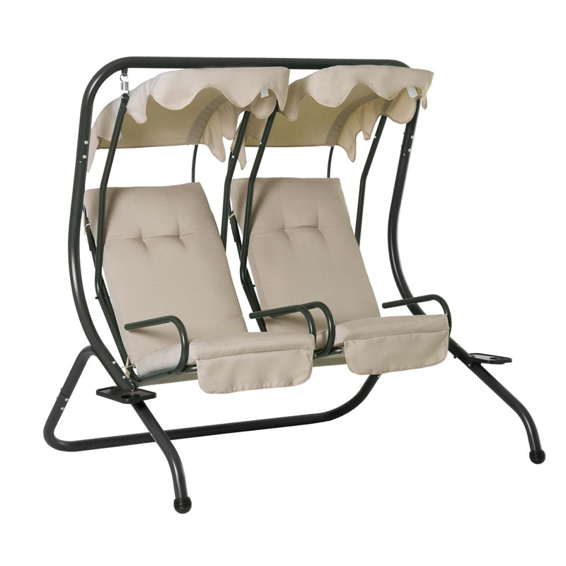 Swing Seat with Stand, Beige, Beige