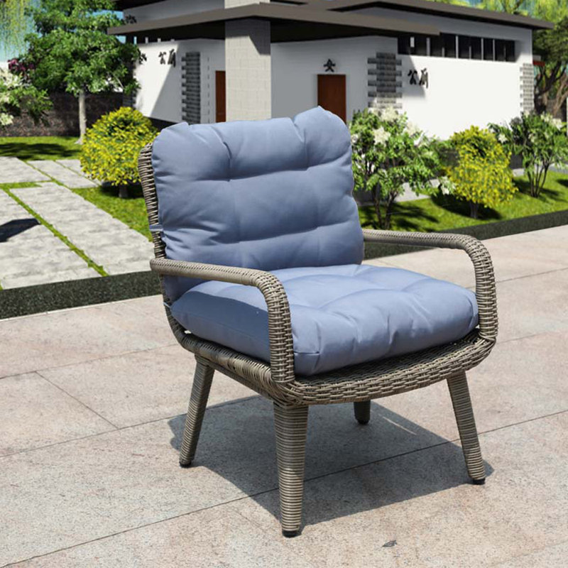 Chaise longue d'extérieur en osier Aule