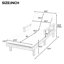 Chaise longue d'extérieur réglable à 5 positions avec structure en bois massif, coussins épais et accoudoirs Jovi-126554040-126554039