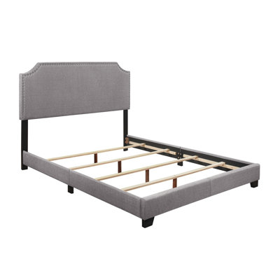 Upholstered Microfiber / Microsuede Standard Bed