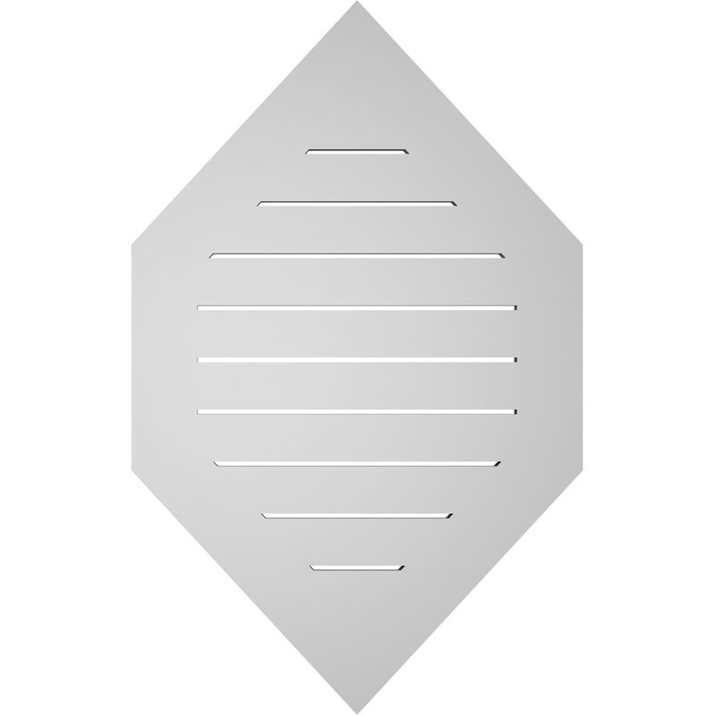Vertical Peaked Surface Mount Signature Urethane Functional Gable Vent 13/12 Pitch, Primed Tan, 38" H x 24" L x 1" W