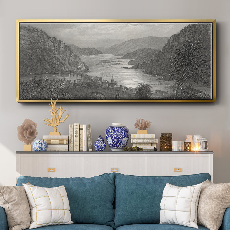 Harper's Ferry by Moonlight- Framed Canvas