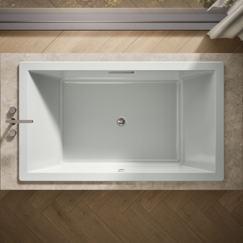 Underscore 72" x 42" Soaking Bathtub, Ice Grey