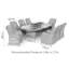 Balch 6 Seat Oval Rattan Fire Pit Dining Set