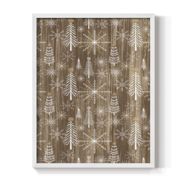 «Barnwood Wonderland Collection E», reproduction encadrée - bois massif, H 30 po x l 24 po, Blanc
