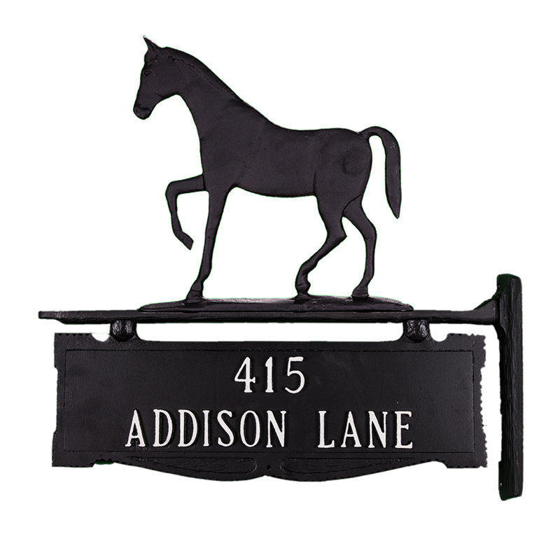 2-Line Address Post, Yes, Satin Black