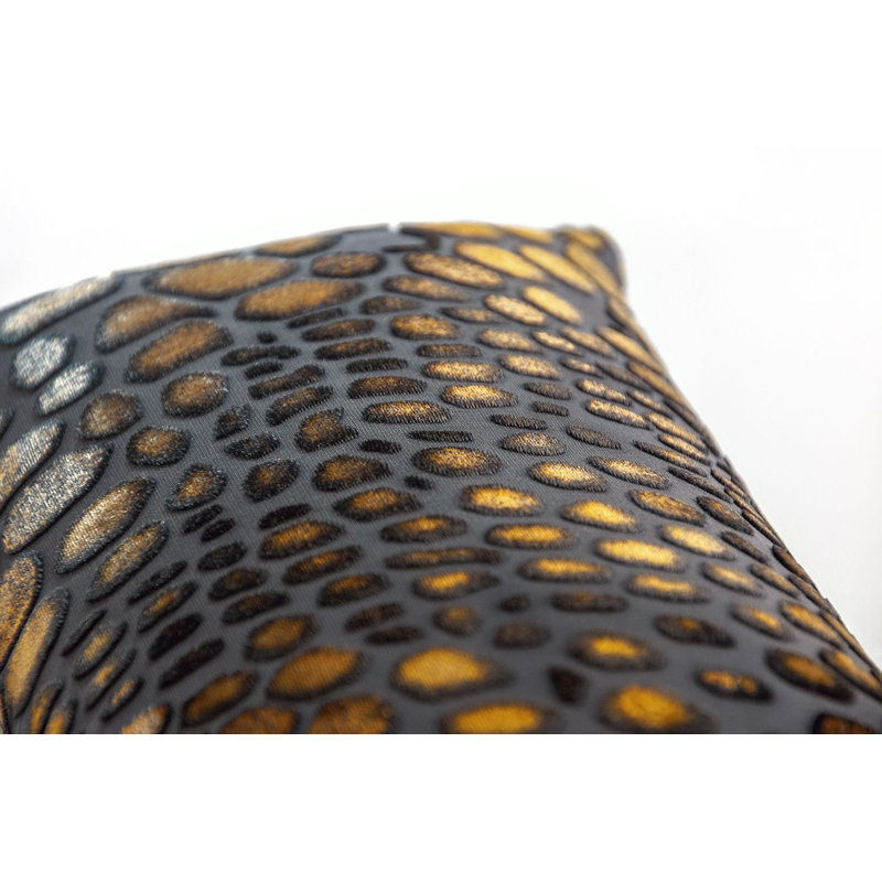 Snakeskin Square Velvet Pillow Cover & Insert, Square  20"H x 20"W, Peacock