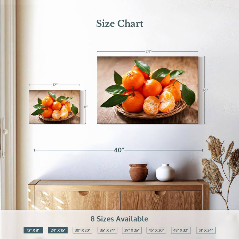 Yarlin Served Mandarin Oranges, 16" H x 24" W