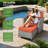 5 - Person Mostly No Assembly Required Patio Furniture Set, Outdoor Wicker Rattan Sectional Seating Group with Cushions, All Weather Sofa Conversation Set for Garden Backyard-1411178990-1411178989