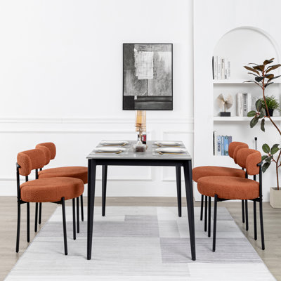 Ameira 75.95cm H Upholstered Metal Side Chair