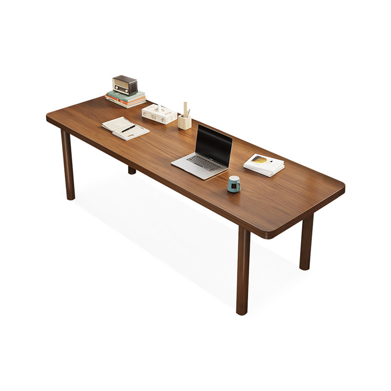 Bureau rectangulaire en bois massif brun noisette, H 29,53 po x l 78,74 po x P 23,62 po