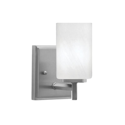 Applique murale en verre marbré blanc 4 po Fausley