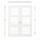 Intérieur de la porte en verre transparent 3-Lite, portes françaises en verre trempé CARB P2 MDF et SGCC, quincaillerie en nickel satiné - levier de porte d'intimité avec serrure, loquet et charnières, pré-fini et imperméable, garde-manger, chambre à coucher, salle de bain et placard, facile à bricoler, 72 po x 80 po