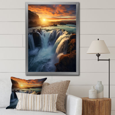 " Summery Sunset Over Majestic Waterfalls I "