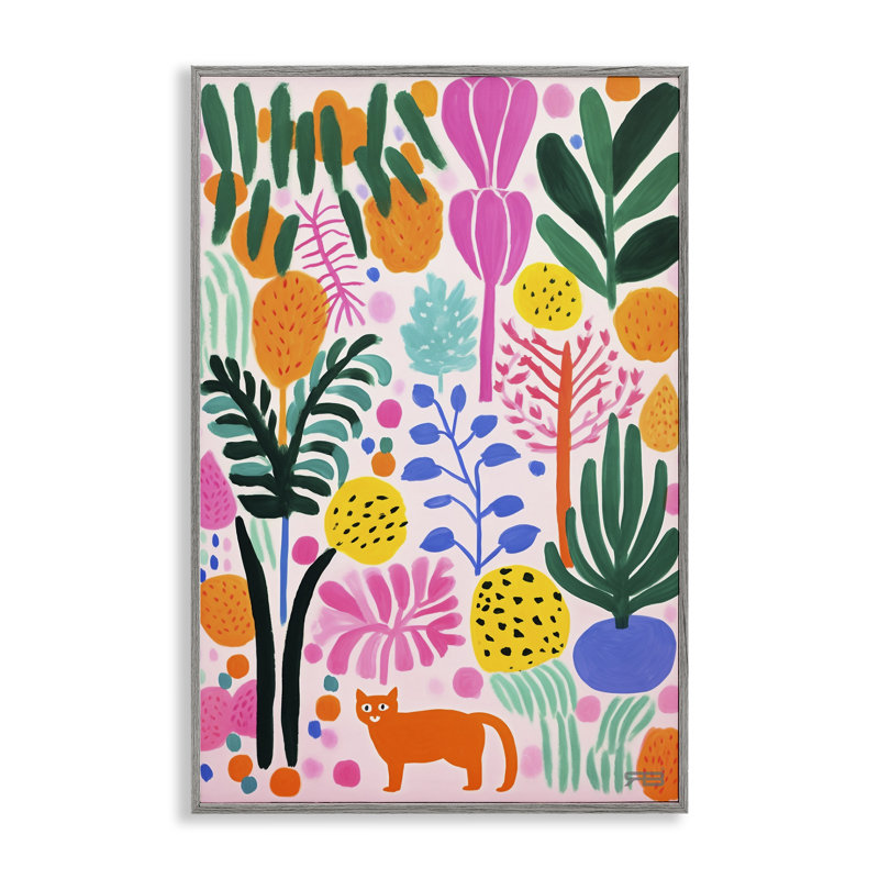 «Fun Botanical Tropics», art de la giclée encadrée par Roozbeh Bahramali, Estampe numérique Farmhouse, H 30 po x l 20 po