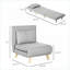 Canapé-lit convertible, chaise-lit réglable 2 en 1 pour salon, chambre à coucher, bureau à domicile | Gris clair | Cadre en métal