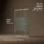 Elate Tall Sliding Shower Door, 75-1/2-In H X 62-1/4 - 65-5/8-In W With Heavy 5/16-In Thick Crystal Clear Glass With Privacy Band-183126227