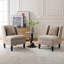 Chaise large, chaise d'appoint, chaise de salon avec pieds en bois-98367460