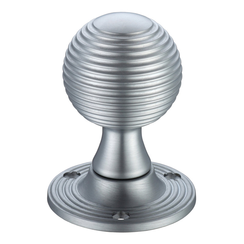 Passage Door Knob, Satin Chrome