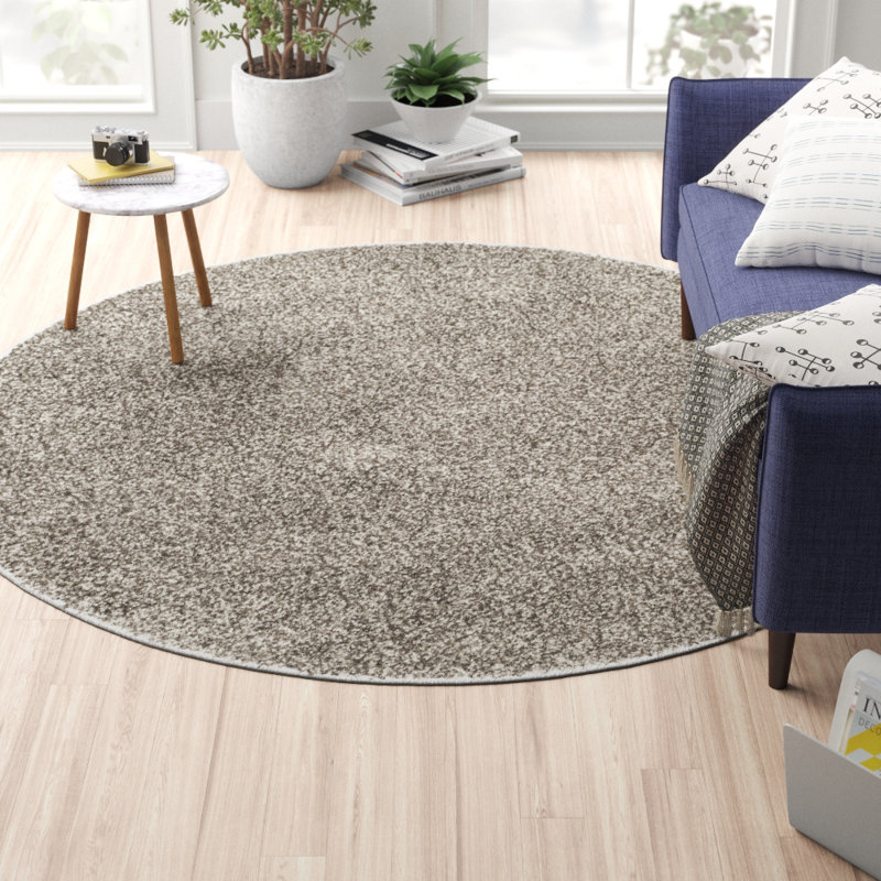 Tapis Assar, Rond 11 pi, Ivoire / Gris