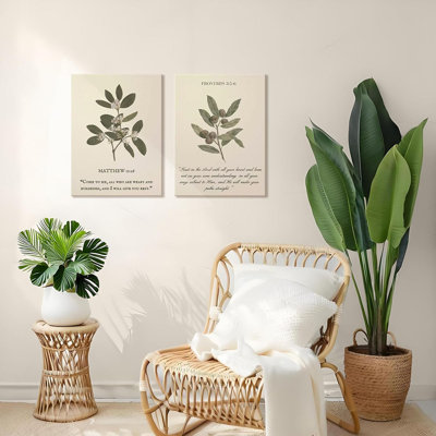 2 Piece Wrapped Canvas Wall Art