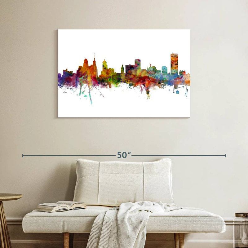 Buffalo New York Skyline IV, H 26 po x l 39 po