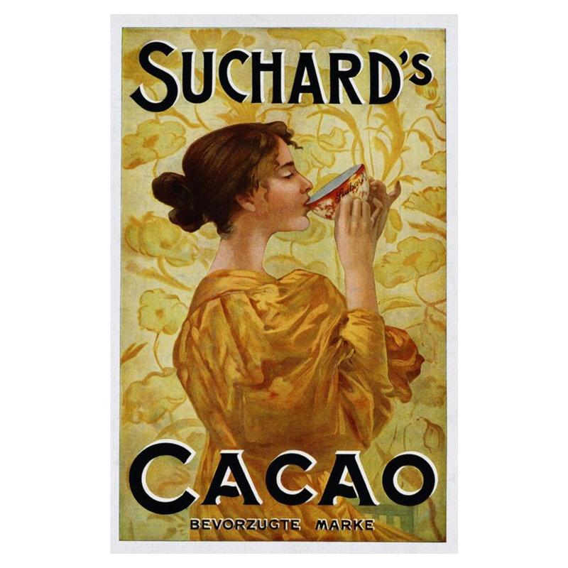 Circa 1905, affiche belge pour Cacao de Suchard par Inconnu - Estampe numérique, H 40 po x l 32 po