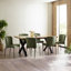 Metal Base Dining Table