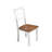 60.4" W 6-PC DINING SET, WHITE+LIGHT BROWN