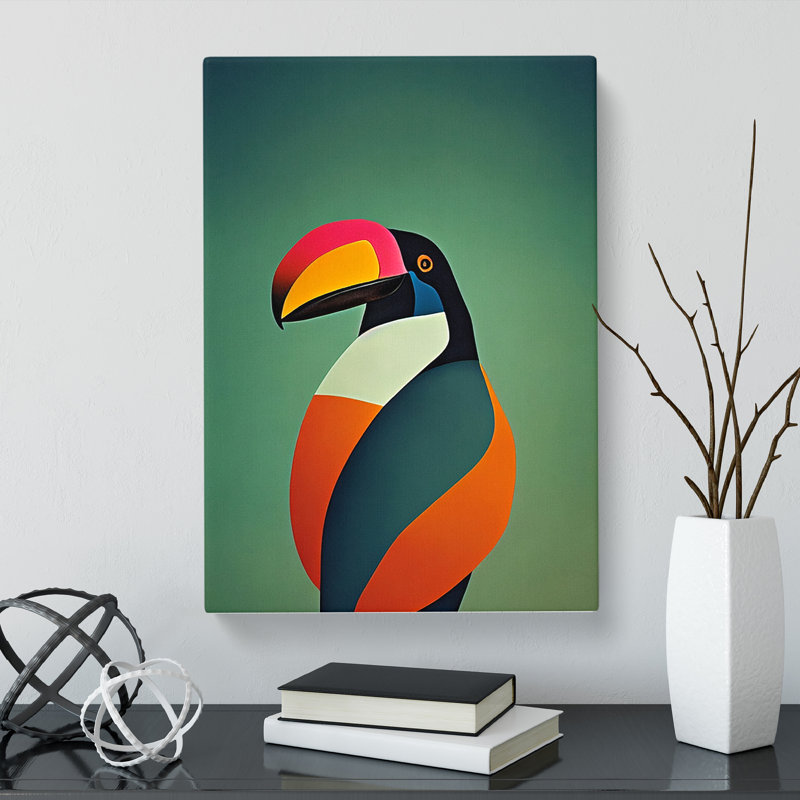 Toucan Abstract Vol.2 - Wrapped Canvas, 50cm H x 35cm W x 3cm D