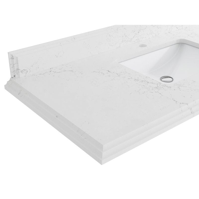 Aberdeen 84'' Double Bathroom Vanity with Quartz Top, Empira