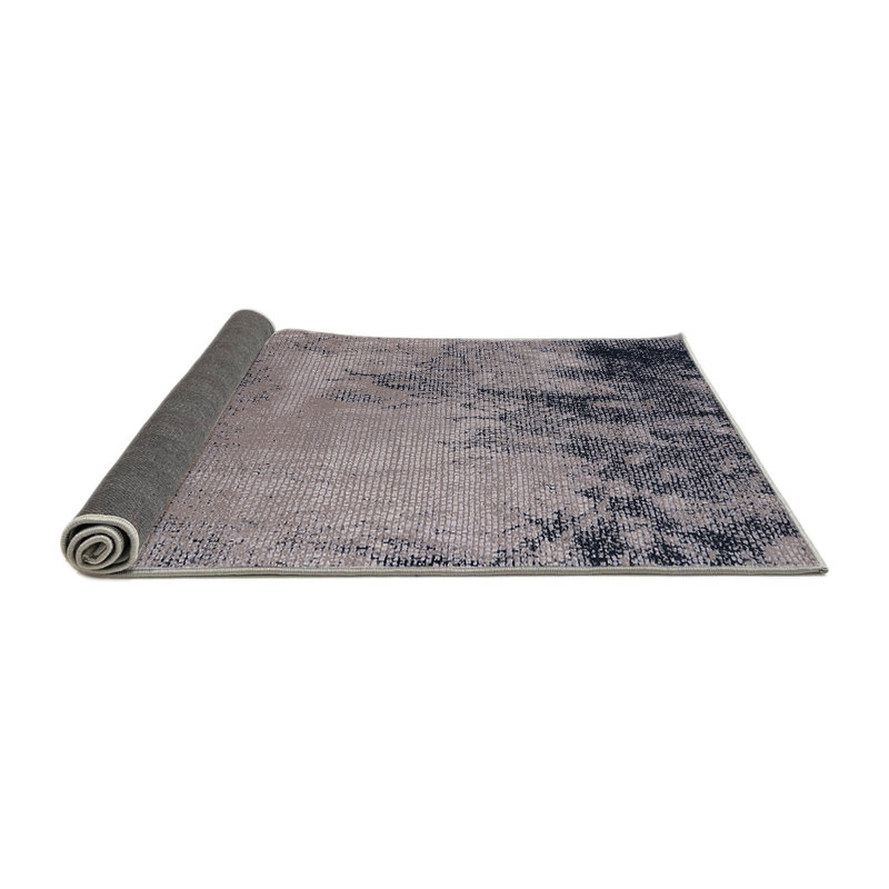 Tapis bleu/gris, Rond 5 pi