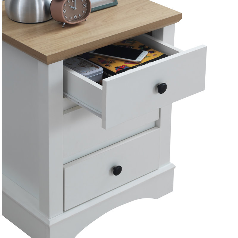 Fordwich 47.5 cm W Bedside Table, White