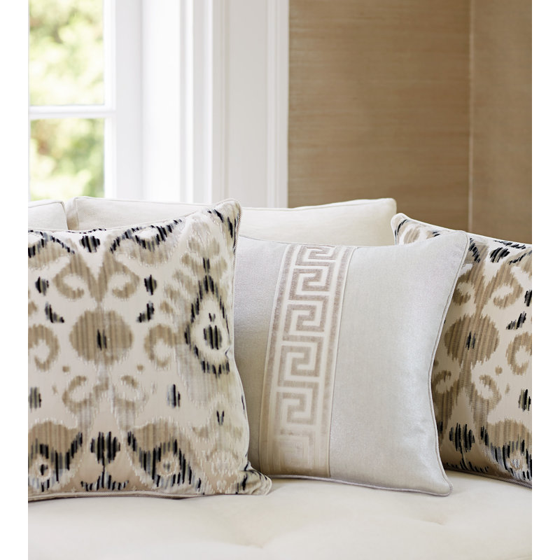 Oriana Greek Key Velvet Tape Fabric, Mist