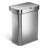 simplehuman 58L rectangular sensor can with voice and motion control, brushed stainless steel