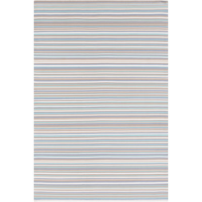 Tapis blanc / gris tissé à plat à la main Arianah