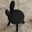 Solid Wood Rabbit Stool with Ear Backrest-1431075409